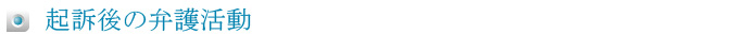 起訴後の弁護活動